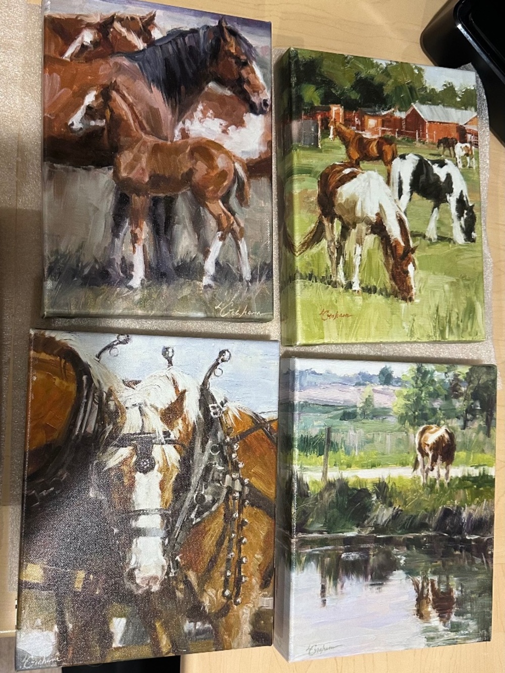 Lindsey Bittner Graham Equine Equestrian Canvas Prints - set of 8